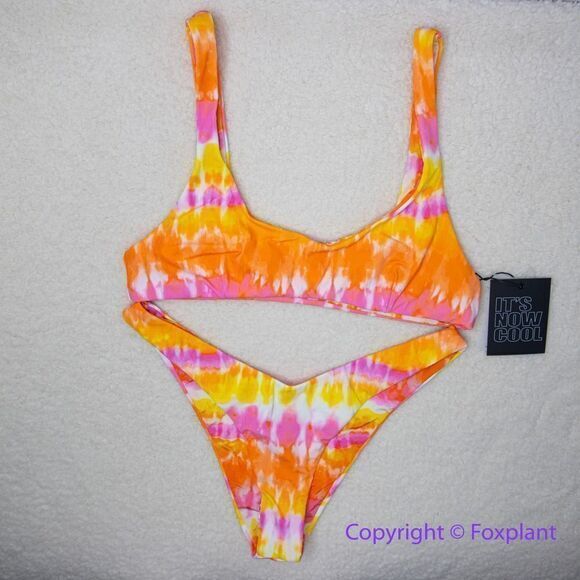 NEW Set! It’s now cool x free people tequila sunrise bikini, size Large - Picture 2 of 12